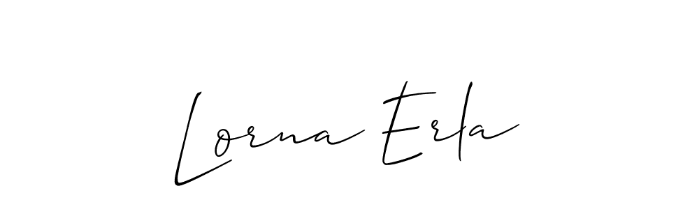 Also we have Lorna Erla name is the best signature style. Create professional handwritten signature collection using Allison_Script autograph style. Lorna Erla signature style 2 images and pictures png