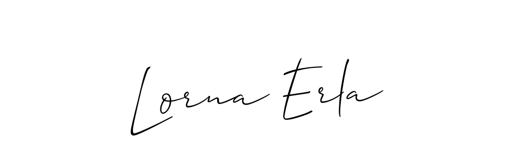 Make a beautiful signature design for name Lorna Erla. With this signature (Allison_Script) style, you can create a handwritten signature for free. Lorna Erla signature style 2 images and pictures png