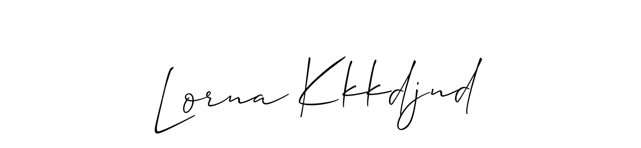 It looks lik you need a new signature style for name Lorna Kkkdjnd. Design unique handwritten (Allison_Script) signature with our free signature maker in just a few clicks. Lorna Kkkdjnd signature style 2 images and pictures png