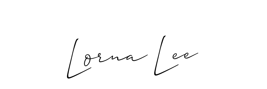 Lorna Lee stylish signature style. Best Handwritten Sign (Allison_Script) for my name. Handwritten Signature Collection Ideas for my name Lorna Lee. Lorna Lee signature style 2 images and pictures png
