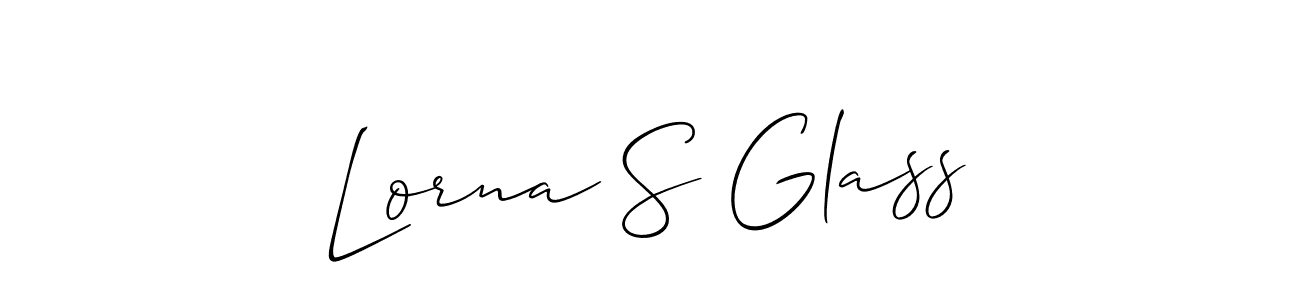 if you are searching for the best signature style for your name Lorna S Glass. so please give up your signature search. here we have designed multiple signature styles  using Allison_Script. Lorna S Glass signature style 2 images and pictures png