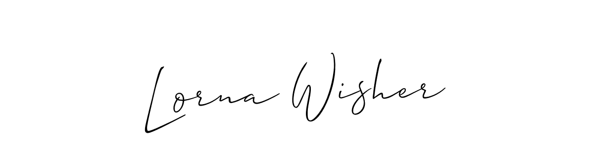 How to Draw Lorna Wisher signature style? Allison_Script is a latest design signature styles for name Lorna Wisher. Lorna Wisher signature style 2 images and pictures png
