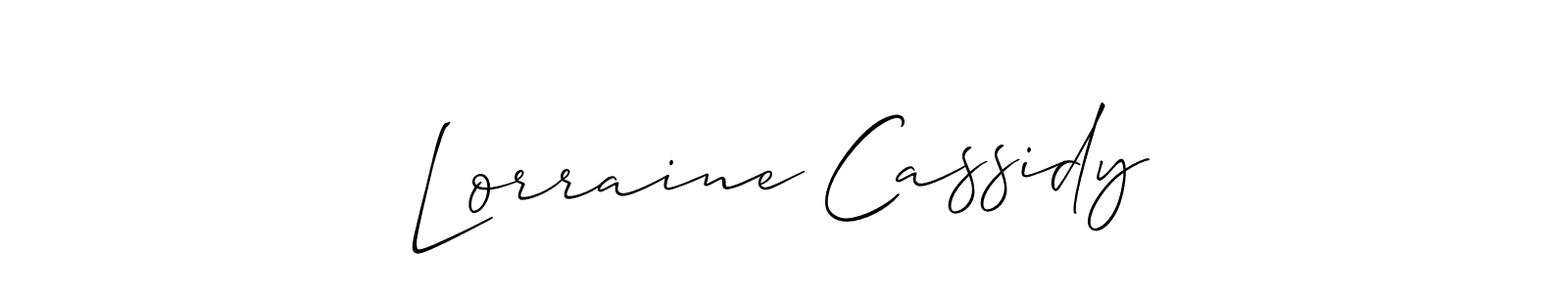 This is the best signature style for the Lorraine Cassidy name. Also you like these signature font (Allison_Script). Mix name signature. Lorraine Cassidy signature style 2 images and pictures png