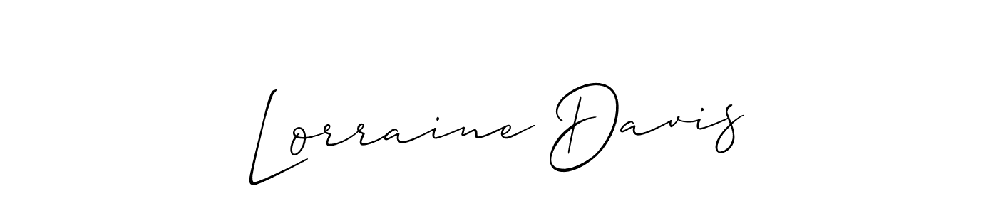 Allison_Script is a professional signature style that is perfect for those who want to add a touch of class to their signature. It is also a great choice for those who want to make their signature more unique. Get Lorraine Davis name to fancy signature for free. Lorraine Davis signature style 2 images and pictures png