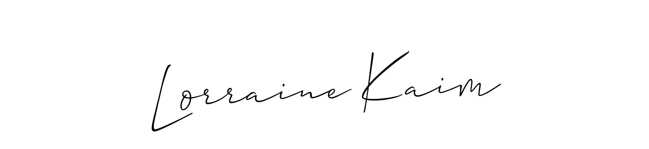 if you are searching for the best signature style for your name Lorraine Kaim. so please give up your signature search. here we have designed multiple signature styles  using Allison_Script. Lorraine Kaim signature style 2 images and pictures png