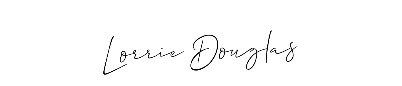 Allison_Script is a professional signature style that is perfect for those who want to add a touch of class to their signature. It is also a great choice for those who want to make their signature more unique. Get Lorrie Douglas name to fancy signature for free. Lorrie Douglas signature style 2 images and pictures png