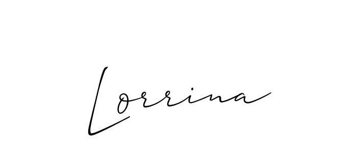 Allison_Script is a professional signature style that is perfect for those who want to add a touch of class to their signature. It is also a great choice for those who want to make their signature more unique. Get Lorrina name to fancy signature for free. Lorrina signature style 2 images and pictures png