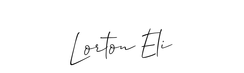 Make a beautiful signature design for name Lorton Eli. With this signature (Allison_Script) style, you can create a handwritten signature for free. Lorton Eli signature style 2 images and pictures png