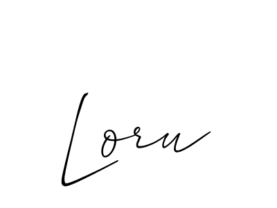 Also we have Loru name is the best signature style. Create professional handwritten signature collection using Allison_Script autograph style. Loru signature style 2 images and pictures png