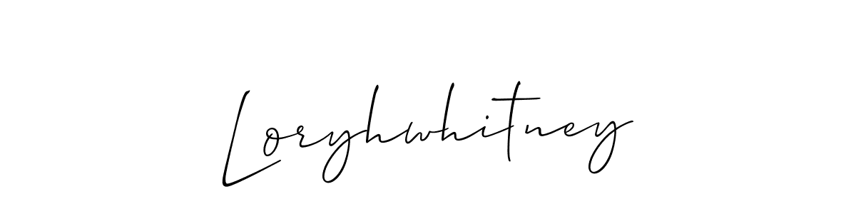 Loryhwhitney stylish signature style. Best Handwritten Sign (Allison_Script) for my name. Handwritten Signature Collection Ideas for my name Loryhwhitney. Loryhwhitney signature style 2 images and pictures png