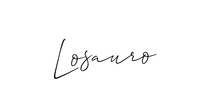 How to make Losauro name signature. Use Allison_Script style for creating short signs online. This is the latest handwritten sign. Losauro signature style 2 images and pictures png