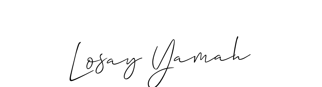 How to Draw Losay Yamah signature style? Allison_Script is a latest design signature styles for name Losay Yamah. Losay Yamah signature style 2 images and pictures png
