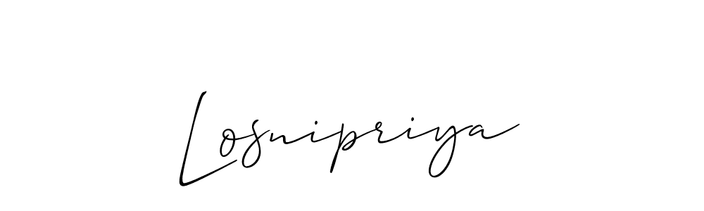 Also You can easily find your signature by using the search form. We will create Losnipriya name handwritten signature images for you free of cost using Allison_Script sign style. Losnipriya signature style 2 images and pictures png