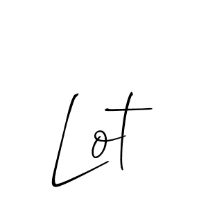 Make a beautiful signature design for name Lot. With this signature (Allison_Script) style, you can create a handwritten signature for free. Lot signature style 2 images and pictures png