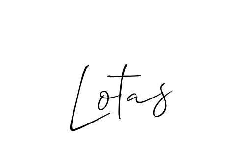 Create a beautiful signature design for name Lotas. With this signature (Allison_Script) fonts, you can make a handwritten signature for free. Lotas signature style 2 images and pictures png