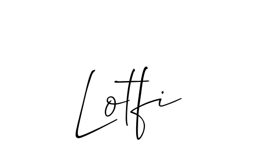 How to make Lotfi name signature. Use Allison_Script style for creating short signs online. This is the latest handwritten sign. Lotfi signature style 2 images and pictures png