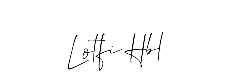 You should practise on your own different ways (Allison_Script) to write your name (Lotfi Hbl) in signature. don't let someone else do it for you. Lotfi Hbl signature style 2 images and pictures png
