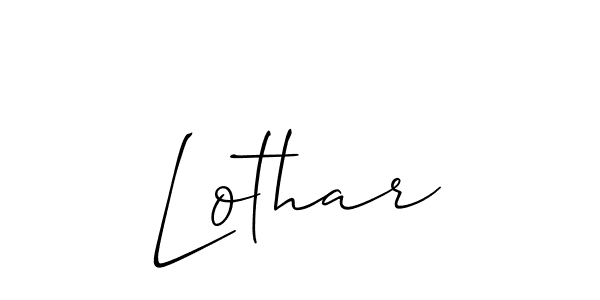 Allison_Script is a professional signature style that is perfect for those who want to add a touch of class to their signature. It is also a great choice for those who want to make their signature more unique. Get Lothar name to fancy signature for free. Lothar signature style 2 images and pictures png