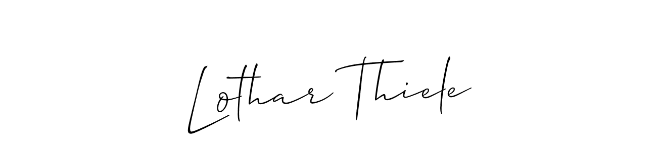 Allison_Script is a professional signature style that is perfect for those who want to add a touch of class to their signature. It is also a great choice for those who want to make their signature more unique. Get Lothar Thiele name to fancy signature for free. Lothar Thiele signature style 2 images and pictures png