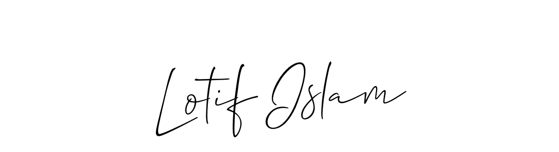 How to make Lotif Islam signature? Allison_Script is a professional autograph style. Create handwritten signature for Lotif Islam name. Lotif Islam signature style 2 images and pictures png