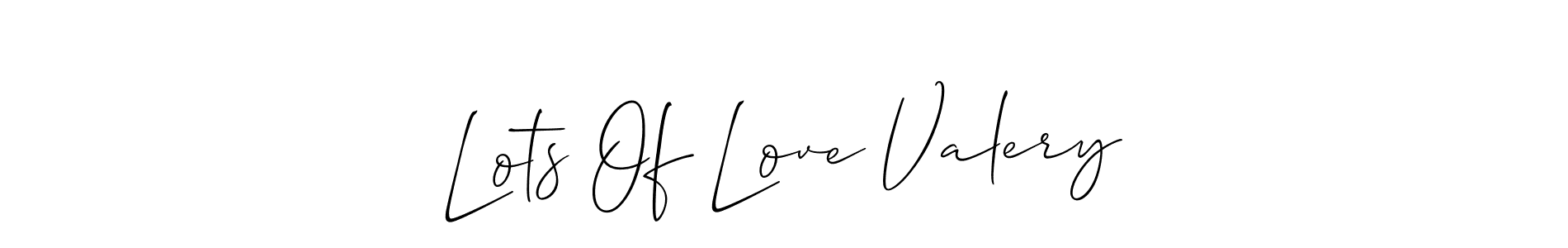 You can use this online signature creator to create a handwritten signature for the name Lots Of Love Valery. This is the best online autograph maker. Lots Of Love Valery signature style 2 images and pictures png
