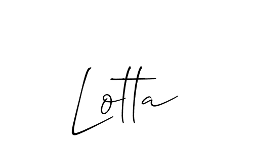 How to make Lotta signature? Allison_Script is a professional autograph style. Create handwritten signature for Lotta name. Lotta signature style 2 images and pictures png