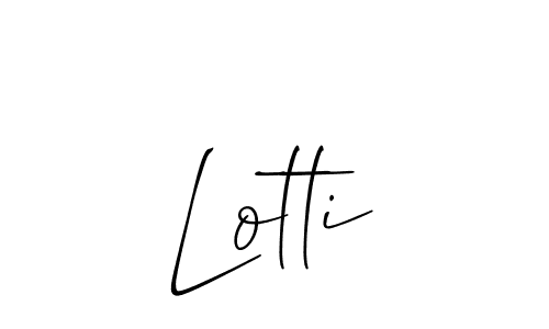 How to make Lotti name signature. Use Allison_Script style for creating short signs online. This is the latest handwritten sign. Lotti signature style 2 images and pictures png