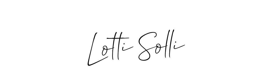 Also we have Lotti Solli name is the best signature style. Create professional handwritten signature collection using Allison_Script autograph style. Lotti Solli signature style 2 images and pictures png