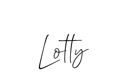 if you are searching for the best signature style for your name Lotty. so please give up your signature search. here we have designed multiple signature styles  using Allison_Script. Lotty signature style 2 images and pictures png