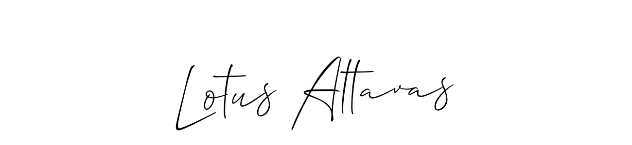 Also we have Lotus Altavas name is the best signature style. Create professional handwritten signature collection using Allison_Script autograph style. Lotus Altavas signature style 2 images and pictures png