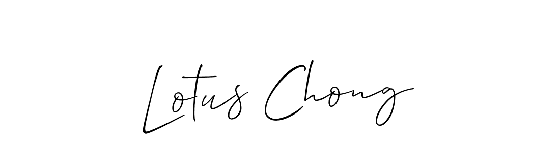Design your own signature with our free online signature maker. With this signature software, you can create a handwritten (Allison_Script) signature for name Lotus Chong. Lotus Chong signature style 2 images and pictures png