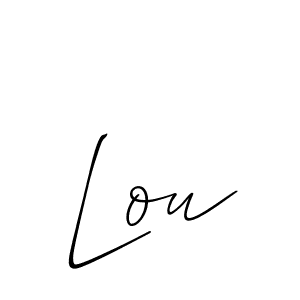 How to make Lou signature? Allison_Script is a professional autograph style. Create handwritten signature for Lou name. Lou signature style 2 images and pictures png