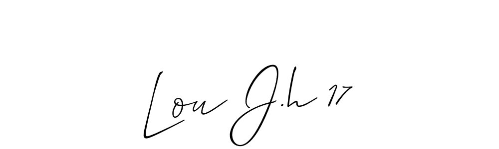 Create a beautiful signature design for name Lou J.h 17. With this signature (Allison_Script) fonts, you can make a handwritten signature for free. Lou J.h 17 signature style 2 images and pictures png