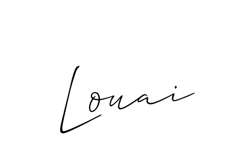 Allison_Script is a professional signature style that is perfect for those who want to add a touch of class to their signature. It is also a great choice for those who want to make their signature more unique. Get Louai name to fancy signature for free. Louai signature style 2 images and pictures png