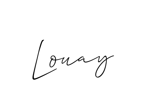 Louay stylish signature style. Best Handwritten Sign (Allison_Script) for my name. Handwritten Signature Collection Ideas for my name Louay. Louay signature style 2 images and pictures png
