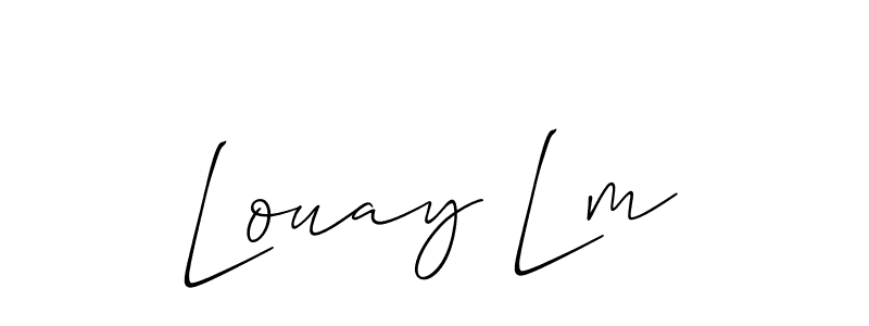 Once you've used our free online signature maker to create your best signature Allison_Script style, it's time to enjoy all of the benefits that Louay Lm name signing documents. Louay Lm signature style 2 images and pictures png