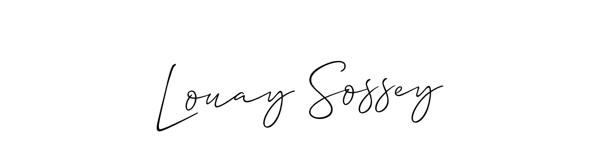 Also we have Louay Sossey name is the best signature style. Create professional handwritten signature collection using Allison_Script autograph style. Louay Sossey signature style 2 images and pictures png