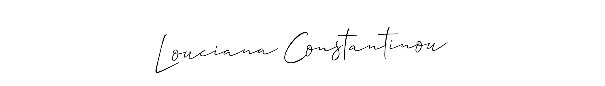 Allison_Script is a professional signature style that is perfect for those who want to add a touch of class to their signature. It is also a great choice for those who want to make their signature more unique. Get Louciana Constantinou name to fancy signature for free. Louciana Constantinou signature style 2 images and pictures png