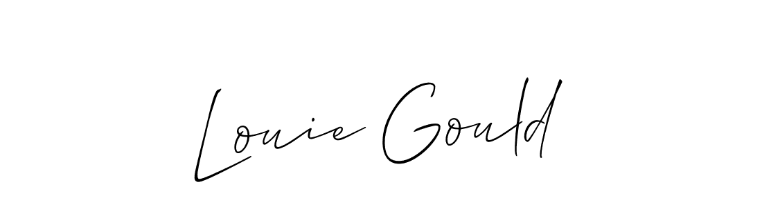 How to make Louie Gould name signature. Use Allison_Script style for creating short signs online. This is the latest handwritten sign. Louie Gould signature style 2 images and pictures png