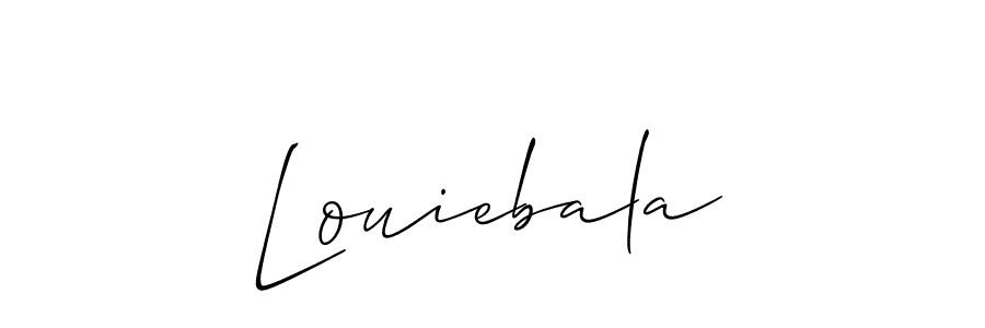 How to Draw Louiebala signature style? Allison_Script is a latest design signature styles for name Louiebala. Louiebala signature style 2 images and pictures png
