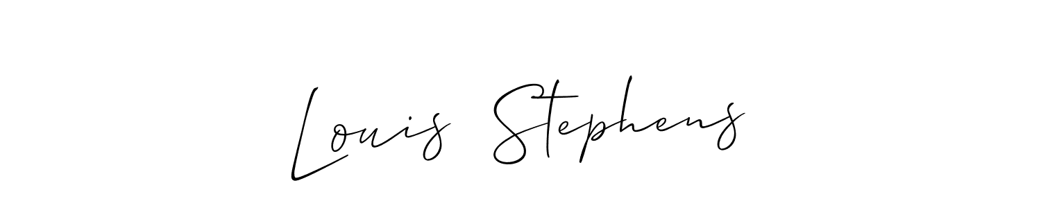 Use a signature maker to create a handwritten signature online. With this signature software, you can design (Allison_Script) your own signature for name Louis  Stephens. Louis  Stephens signature style 2 images and pictures png