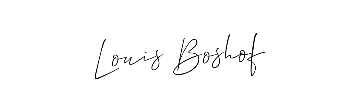 How to Draw Louis Boshof signature style? Allison_Script is a latest design signature styles for name Louis Boshof. Louis Boshof signature style 2 images and pictures png
