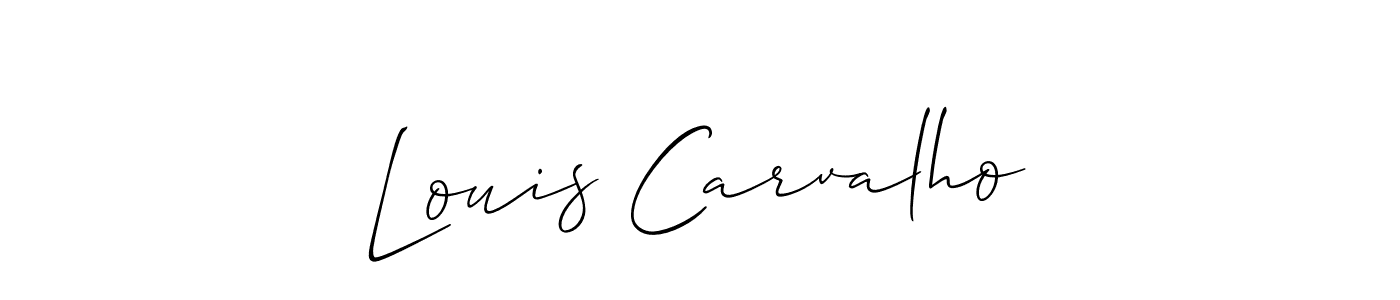 Louis Carvalho stylish signature style. Best Handwritten Sign (Allison_Script) for my name. Handwritten Signature Collection Ideas for my name Louis Carvalho. Louis Carvalho signature style 2 images and pictures png