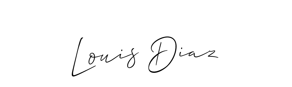 How to make Louis Diaz name signature. Use Allison_Script style for creating short signs online. This is the latest handwritten sign. Louis Diaz signature style 2 images and pictures png