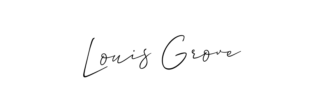 if you are searching for the best signature style for your name Louis Grove. so please give up your signature search. here we have designed multiple signature styles  using Allison_Script. Louis Grove signature style 2 images and pictures png