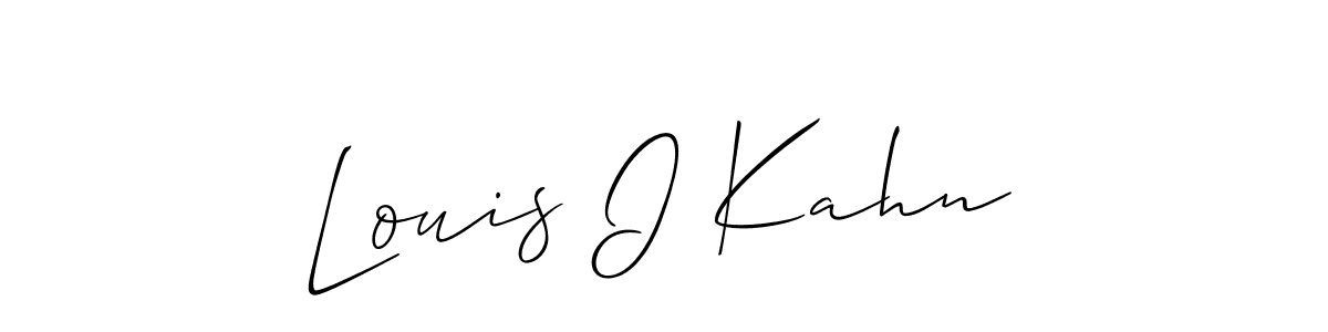 You should practise on your own different ways (Allison_Script) to write your name (Louis I Kahn) in signature. don't let someone else do it for you. Louis I Kahn signature style 2 images and pictures png