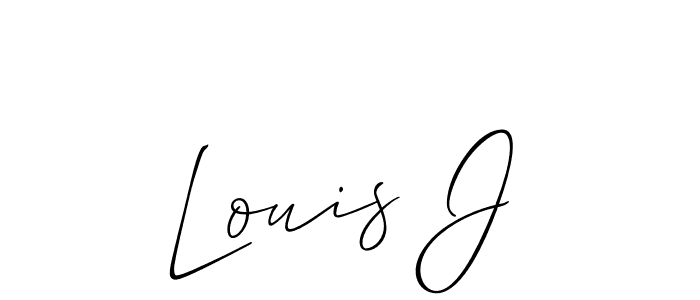 How to make Louis J name signature. Use Allison_Script style for creating short signs online. This is the latest handwritten sign. Louis J signature style 2 images and pictures png