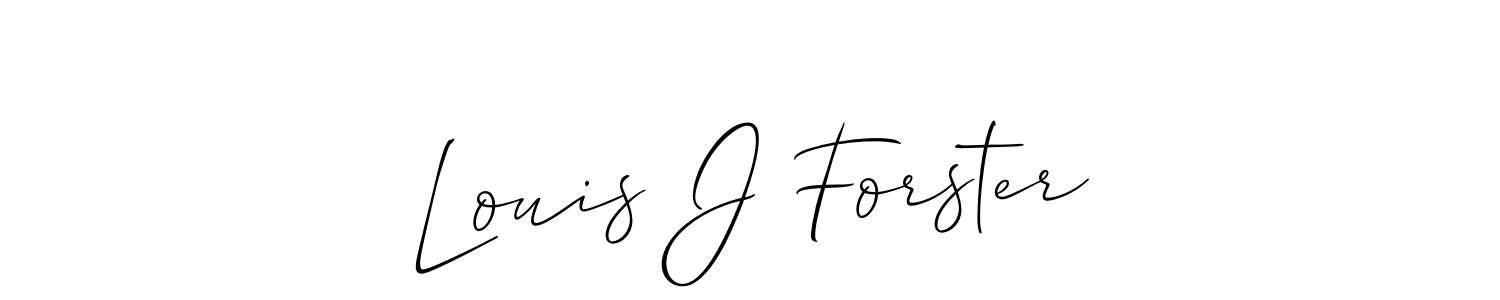 Design your own signature with our free online signature maker. With this signature software, you can create a handwritten (Allison_Script) signature for name Louis J Forster. Louis J Forster signature style 2 images and pictures png