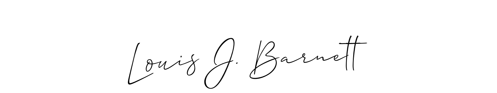 if you are searching for the best signature style for your name Louis J. Barnett. so please give up your signature search. here we have designed multiple signature styles  using Allison_Script. Louis J. Barnett signature style 2 images and pictures png