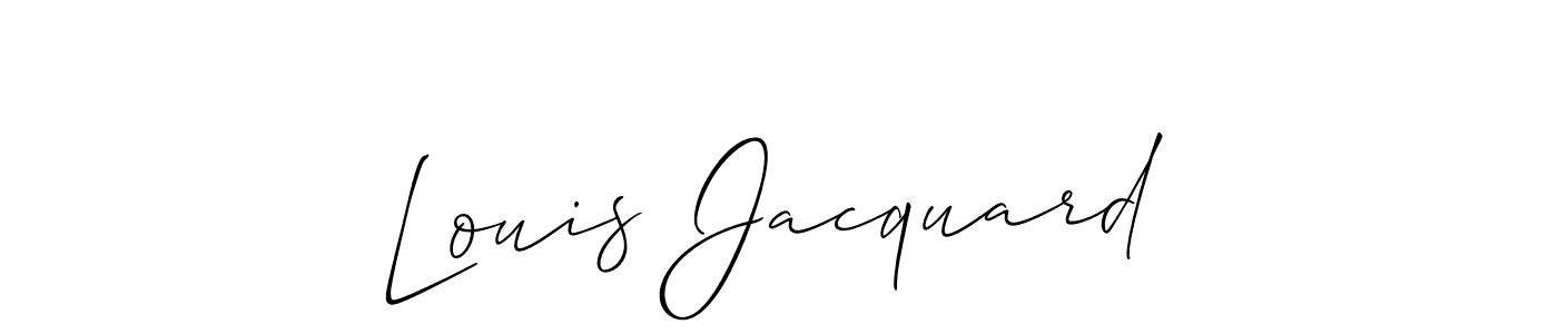 How to make Louis Jacquard name signature. Use Allison_Script style for creating short signs online. This is the latest handwritten sign. Louis Jacquard signature style 2 images and pictures png